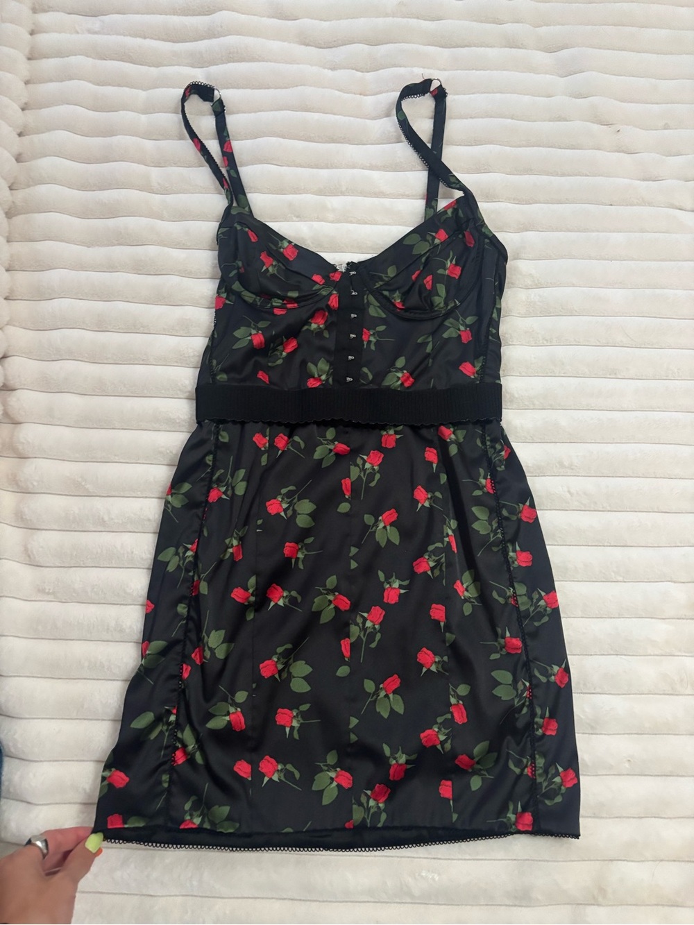 For love and lemons black rose bustier dress size small